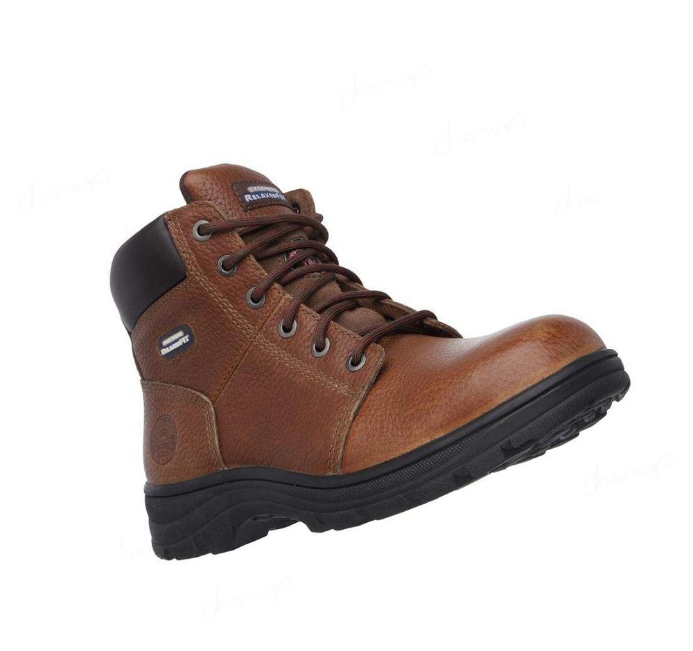 Botas Skechers Trabajo: Relaxed Fit - Workshire ST Hombre Marrones | A532S_AR