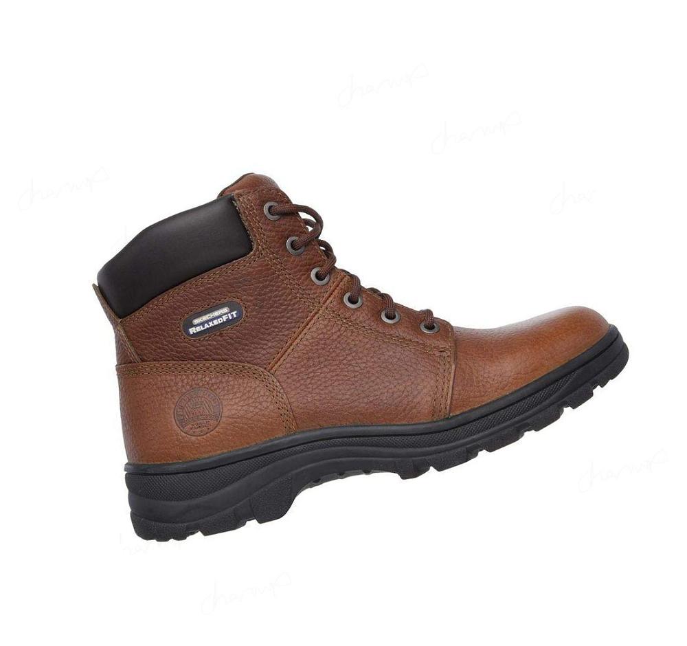 Botas Skechers Trabajo Relaxed Fit: Workshire - Condor Hombre Marrones | A50T3_AR