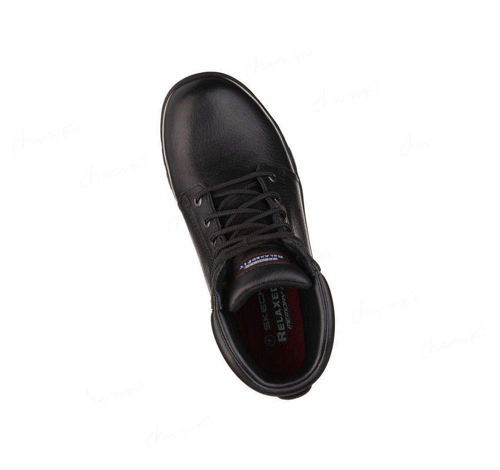 Botas Skechers Trabajo Relaxed Fit: Workshire - Condor Hombre Negras | A518B_AR