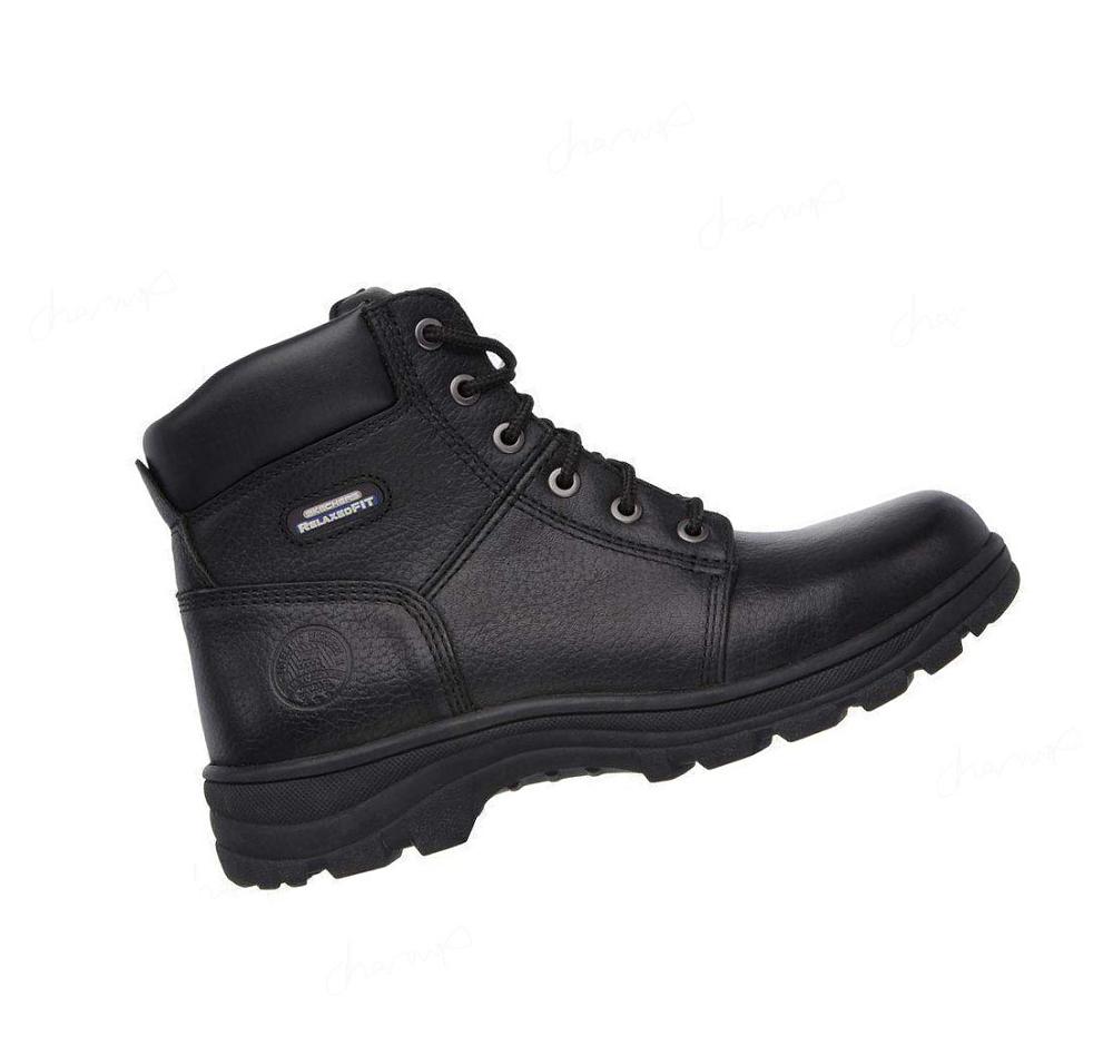 Botas Skechers Trabajo Relaxed Fit: Workshire - Condor Hombre Negras | A518B_AR