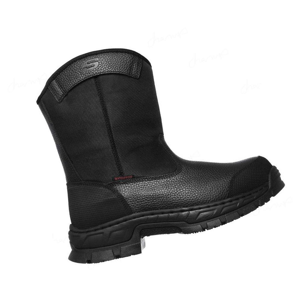 Botas Skechers Trabajo: Vinten - Wibaux Comp Puntera WP Hombre Negras | A35TD_AR