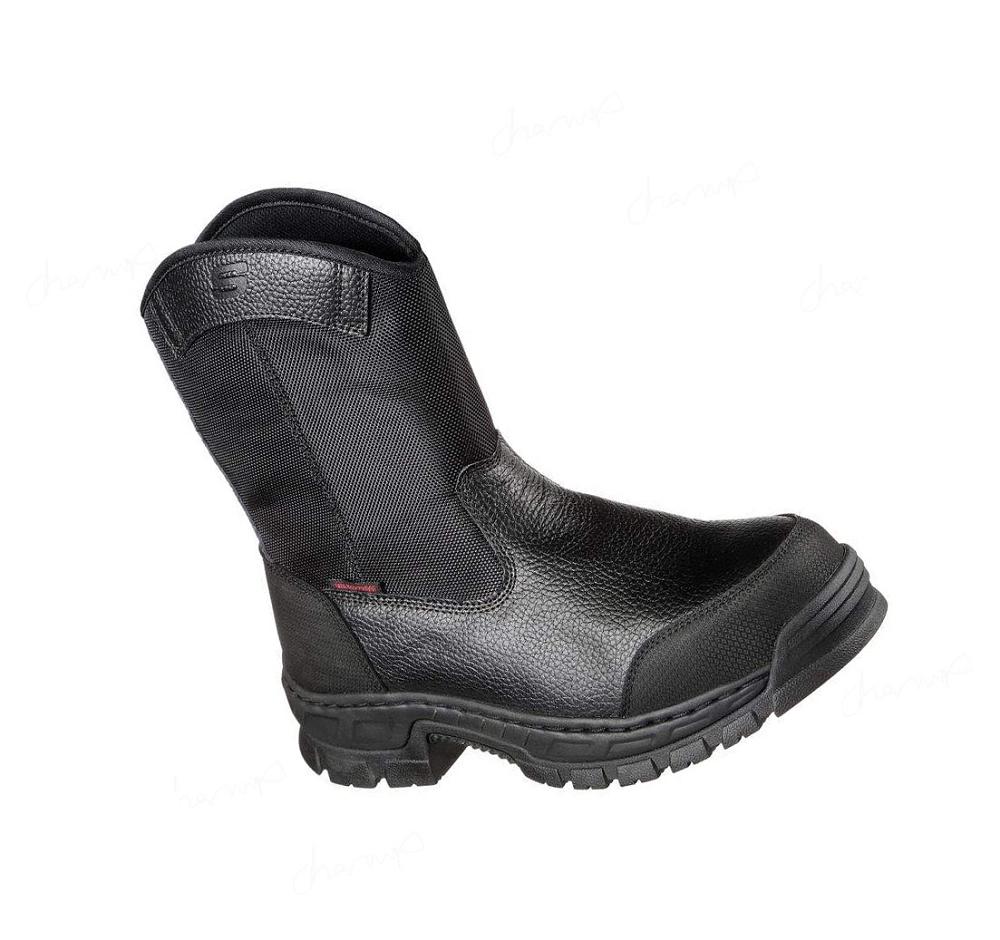 Botas Skechers Trabajo: Vinten - Wibaux Comp Puntera WP Hombre Negras | A35TD_AR