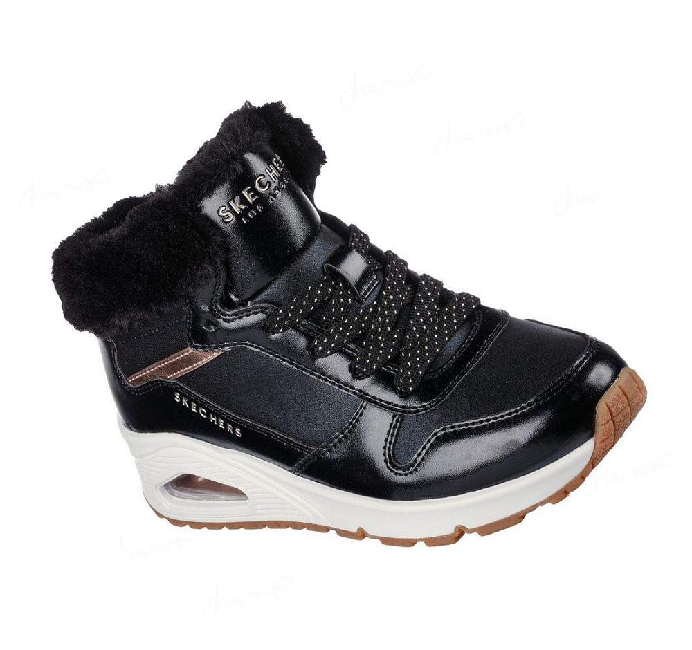 Botas Skechers Uno - Cozy On Air Niña Negras | 31A5Q_AR