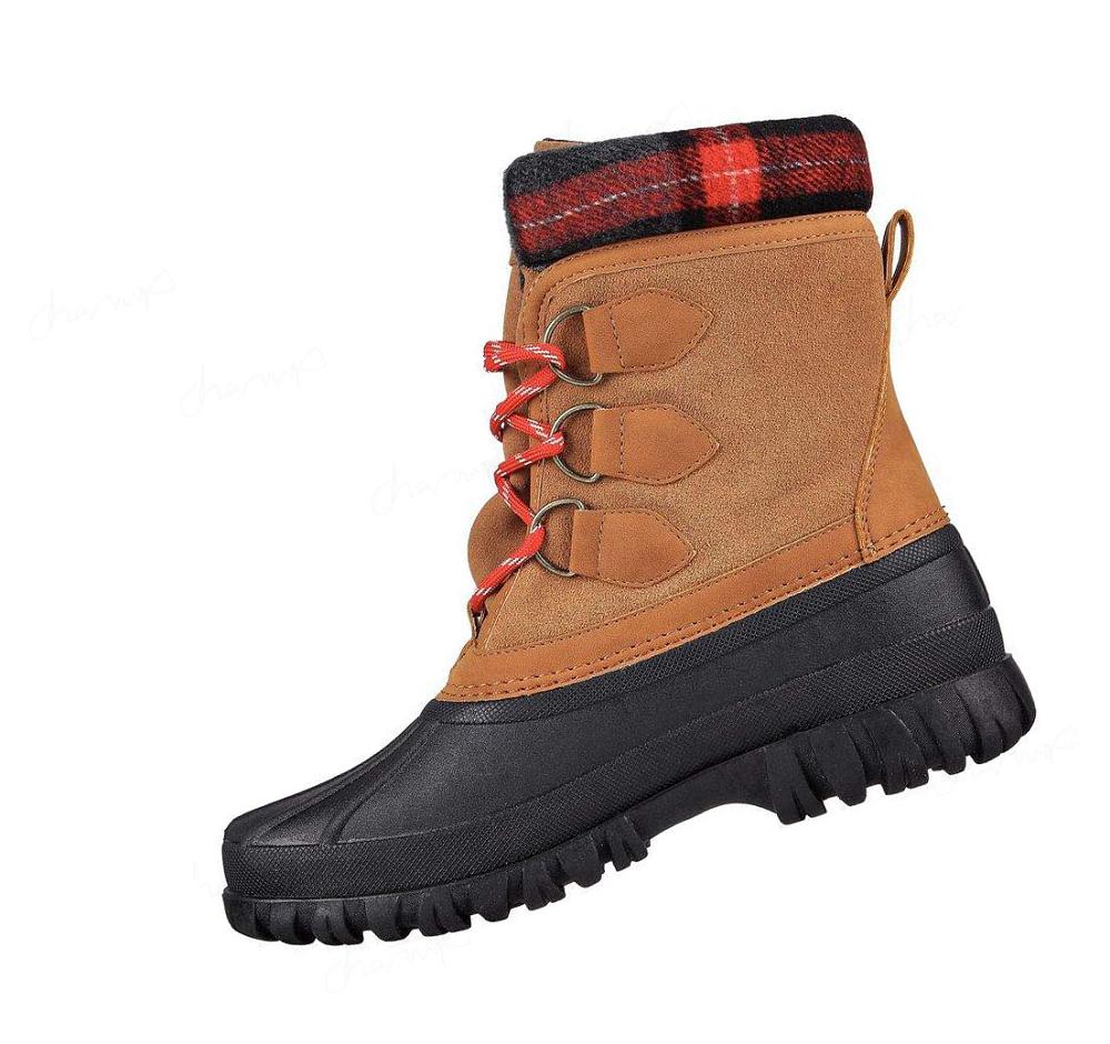 Botas Skechers Windom - Plaid Town Mujer Negras Marrones | A116S_AR