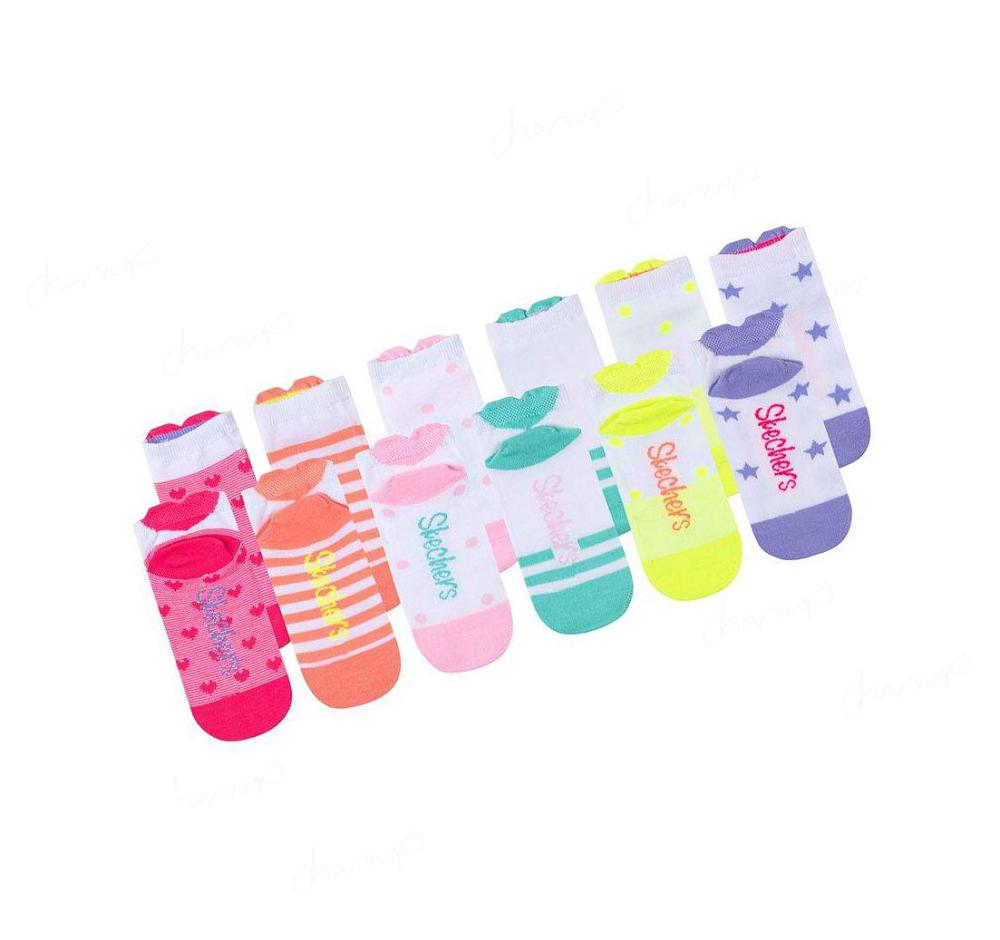 Calcetines Skechers 6 Pack Low Cut 3D Heart Niña Multicolor | AT20C_AR