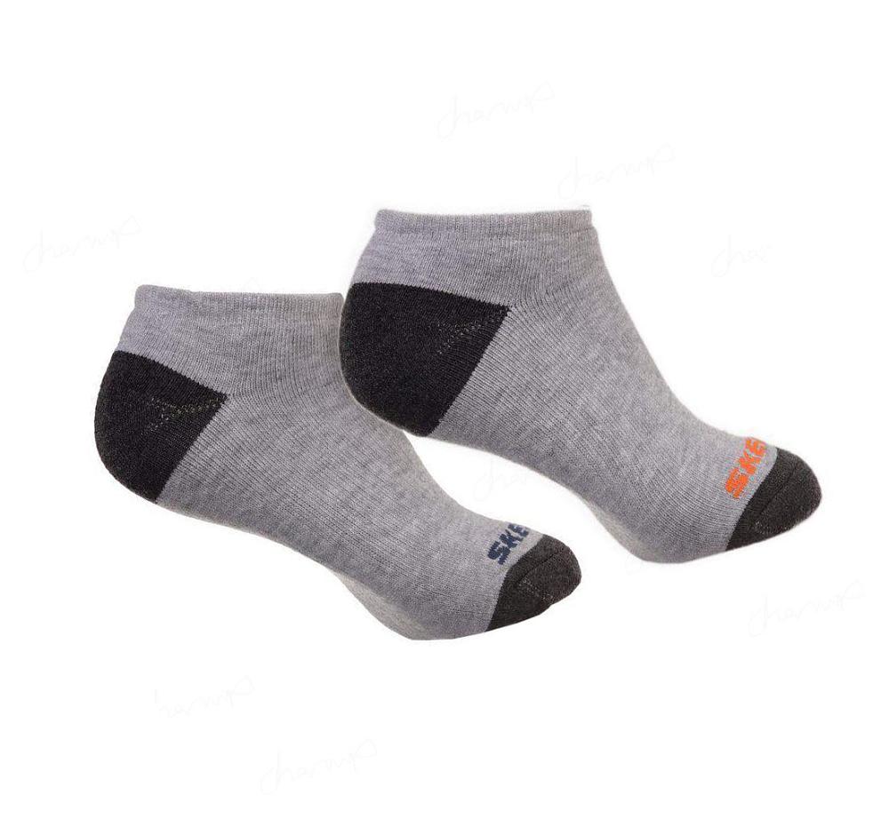 Calcetines Skechers 6 Pack Low Cut Caminar Niño Gris | T36TX_AR