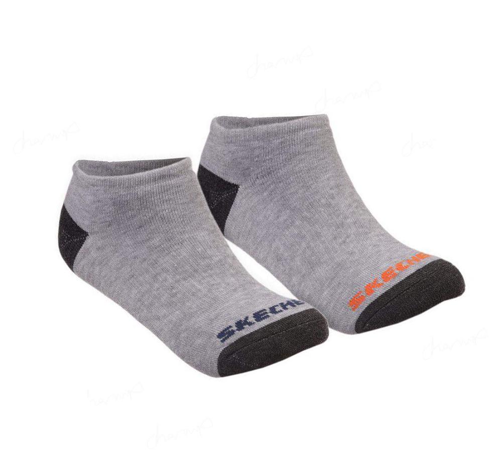 Calcetines Skechers 6 Pack Low Cut Caminar Niño Gris | T36TX_AR