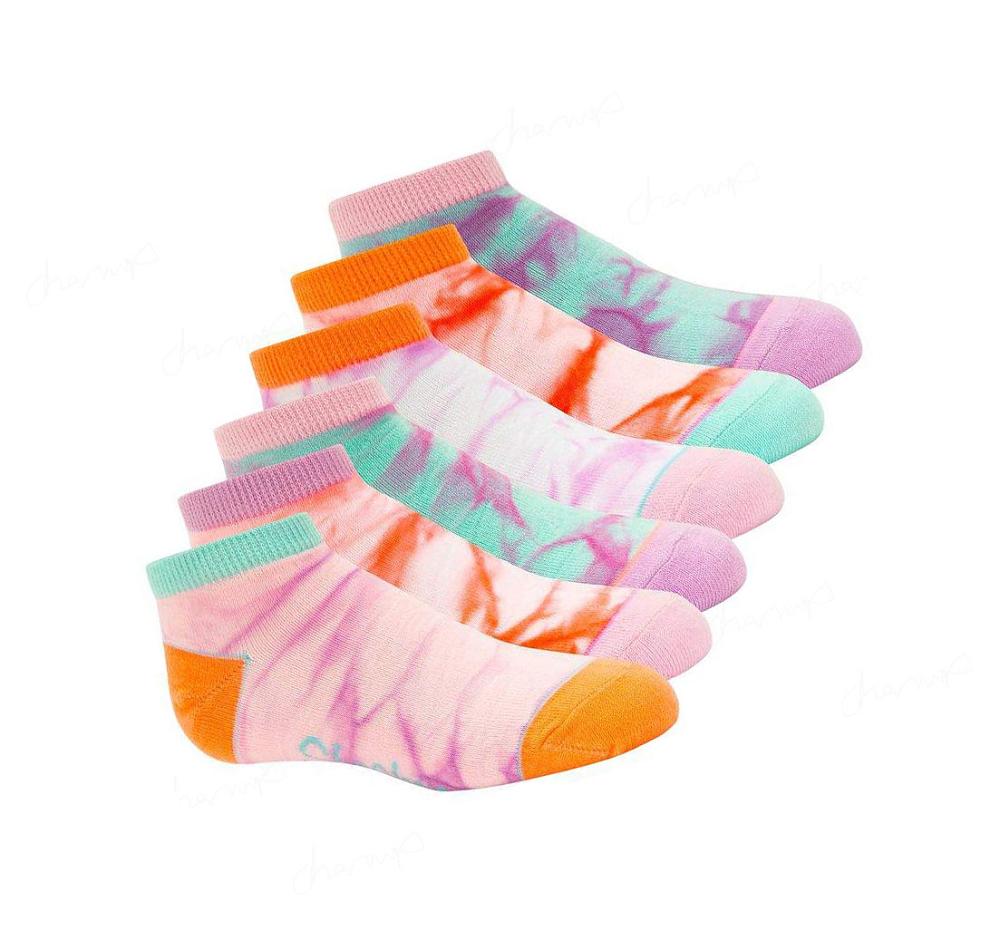 Calcetines Skechers 6 Pack Pastel Tie Dye Niña Multicolor | AA95Q_AR