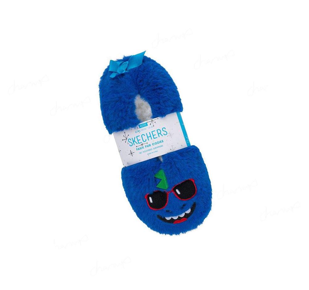 Calcetines Skechers Cool Dino Pantuflas - 1 Pack Niño Azules | T380B_AR