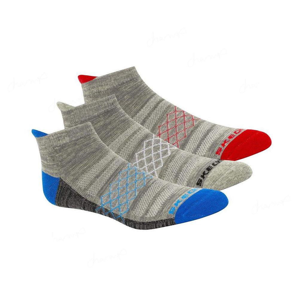 Calcetines Skechers Diamond Heel Tab - 3 Pack Hombre Multicolor | I93T8_AR