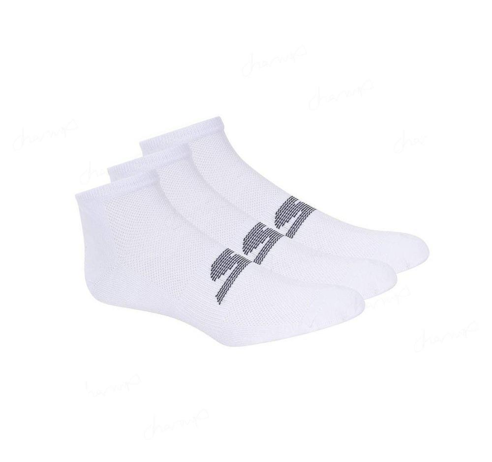 Calcetines Skechers Extended Size Microfiber Low Cut - 3 Pack Hombre Blancas | A1890_AR