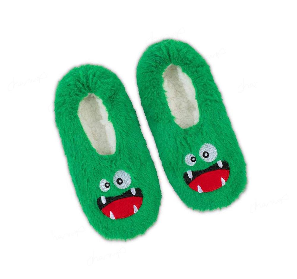 Calcetines Skechers Furry Monster Pantuflas - 1 Pack Niño Verde | T392L_AR