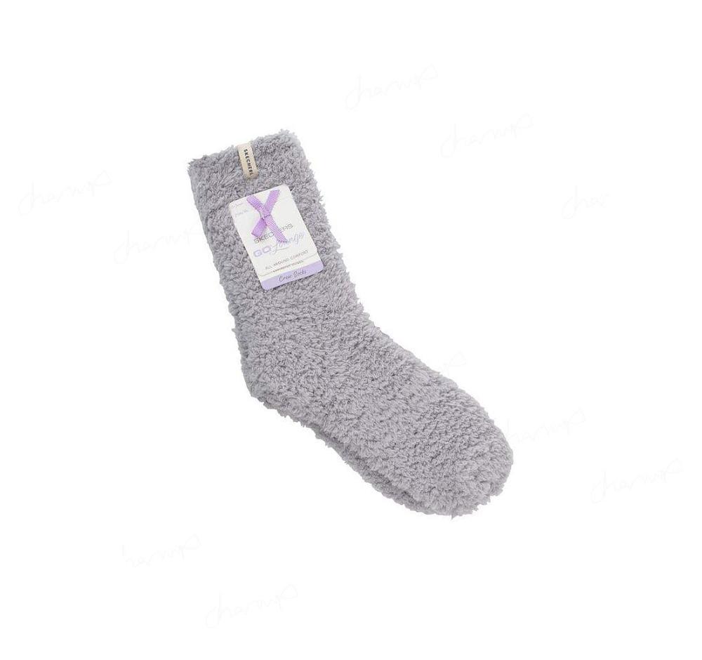 Calcetines Skechers GO LOUNGE Furry Crew - 2 Pack Mujer Gris | 3A590_AR