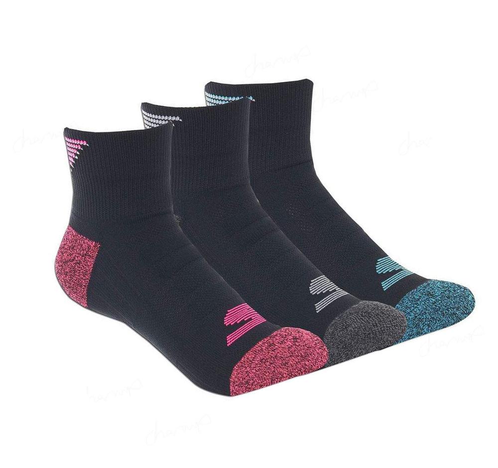 Calcetines Skechers Half Terry Atléticos - 3 Pack Mujer Negras | 309AA_AR