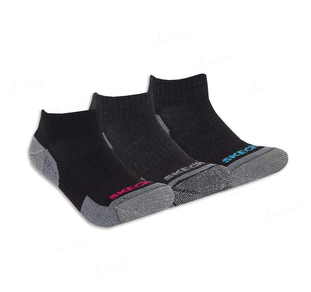 Calcetines Skechers Half Terry Quarter Trabajo - 3 Pack Mujer Gris | 30AT0_AR