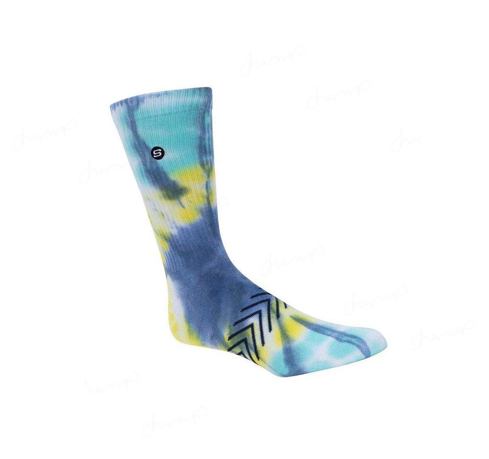 Calcetines Skechers Island Tie-Dye Crew - 1 Pack Hombre Multicolor | IT12B_AR