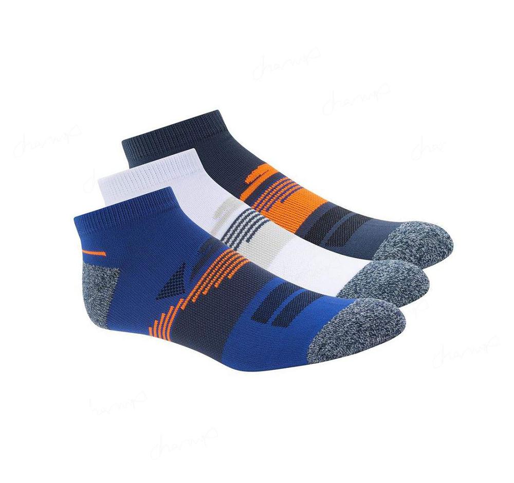 Calcetines Skechers Low Cut Ankle - 3 Pack Hombre Azules | I950A_AR