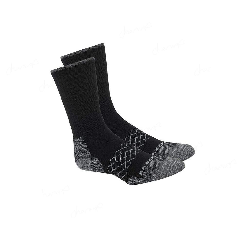 Calcetines Skechers Merino Wool Crew - 2 Pack Mujer Negras | 3A198_AR