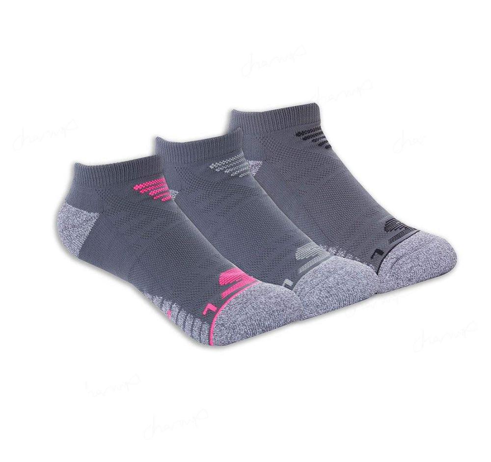 Calcetines Skechers No Show Microfiber - 3 Pack Mujer Gris | 31AAA_AR