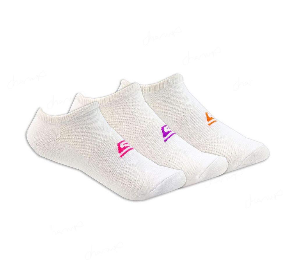 Calcetines Skechers No Show Stretch - 3 Pack Mujer Blancas | 3309A_AR