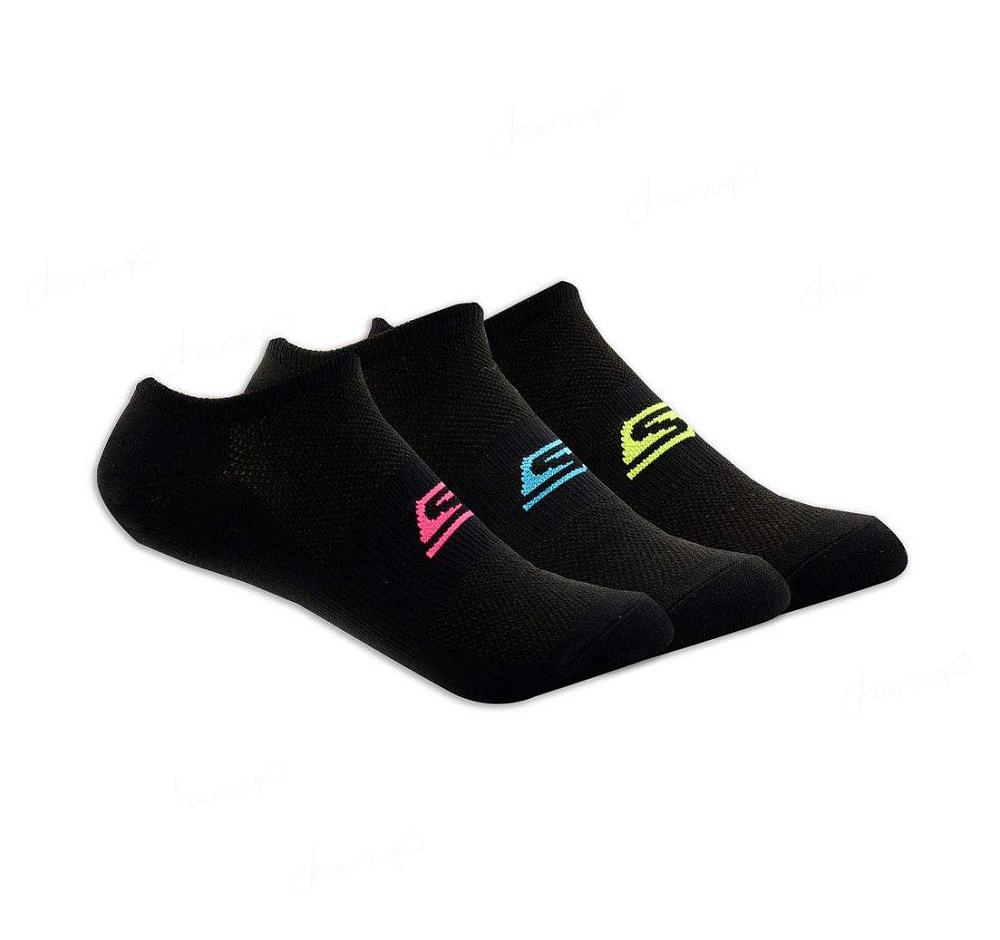 Calcetines Skechers No Show Stretch - 3 Pack Mujer Negras | 333AL_AR