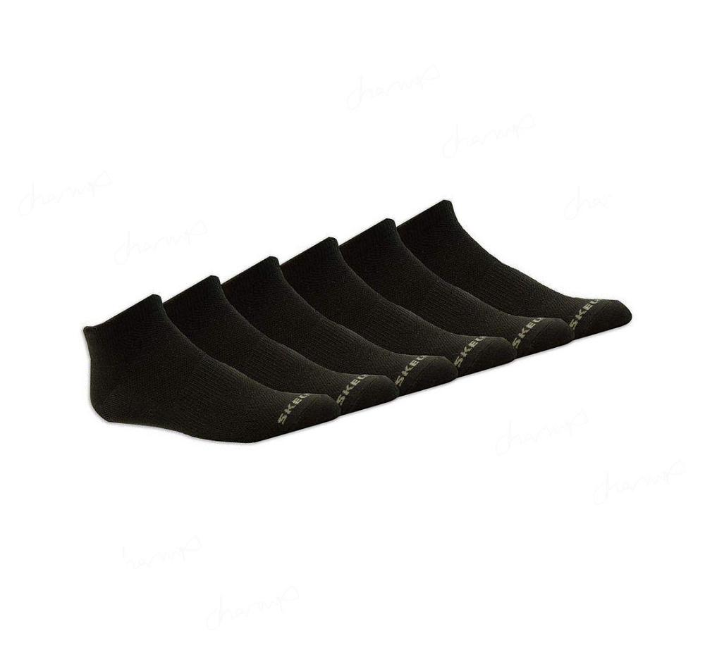 Calcetines Skechers Non Terry Low Cut - 6 Pack Hombre Negras | I912L_AR