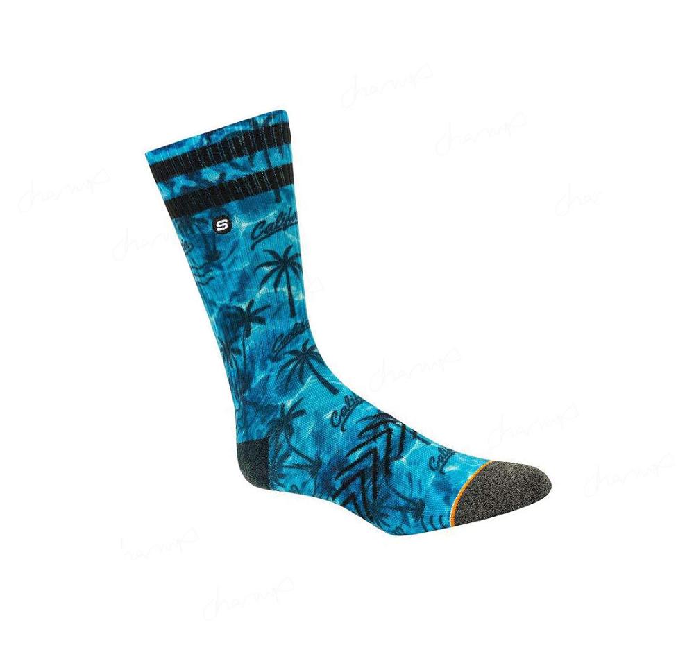 Calcetines Skechers Palm Pool - 1 Pack Hombre Azules | I66AA_AR