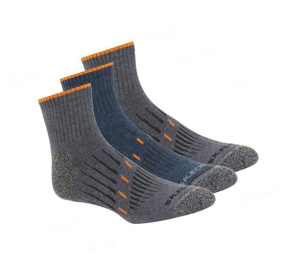 Calcetines Skechers Trabajo Quarter – 3 Pack Hombre Azules | IT89G_AR