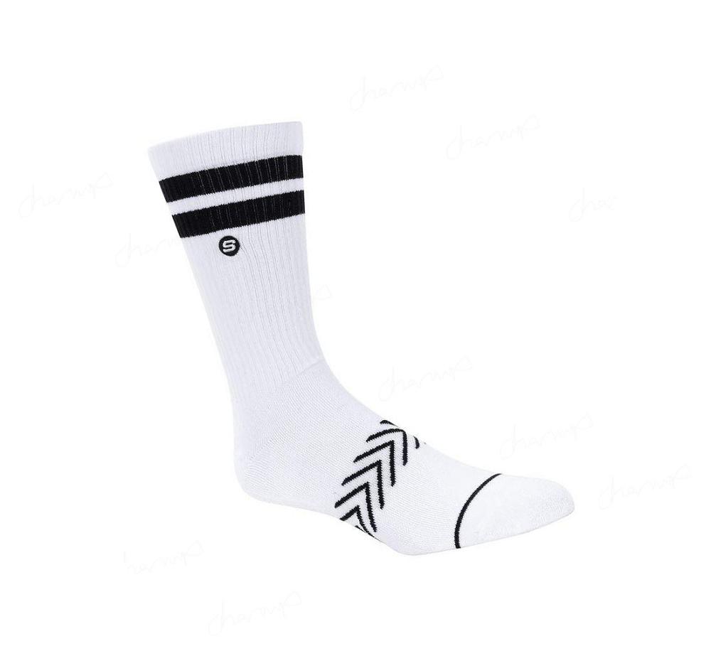 Calcetines Skechers Varsity Crew - 1 Pair Hombre Blancas | IT3TG_AR