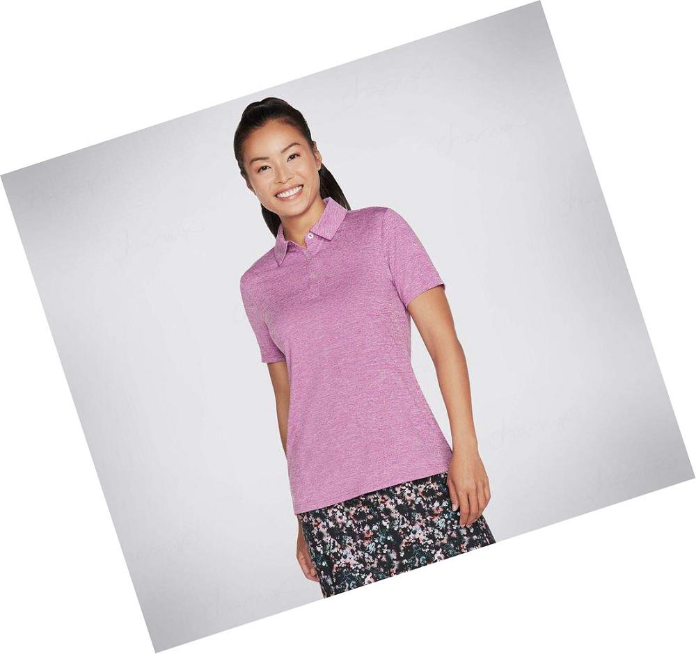 Camisa Polo Skechers Apparel Diamond Blissful Club Mujer Moradas | AA09B_AR