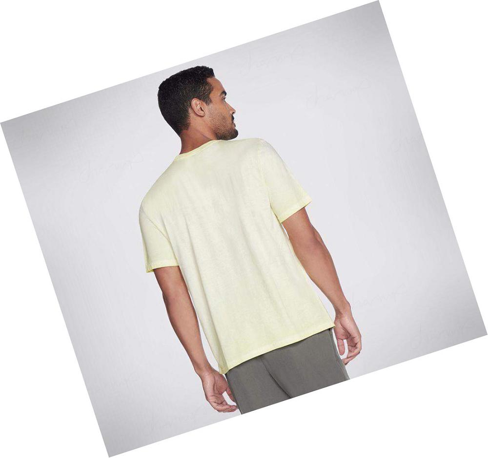 Camiseta Skechers Apparel Breakers Crew Hombre Amarillo | 3189D_AR