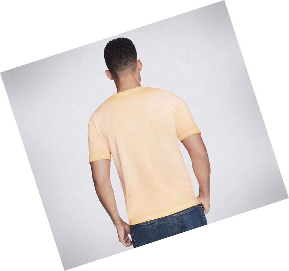 Camiseta Skechers Apparel Breakers Crew Hombre Naranjas | 318TB_AR