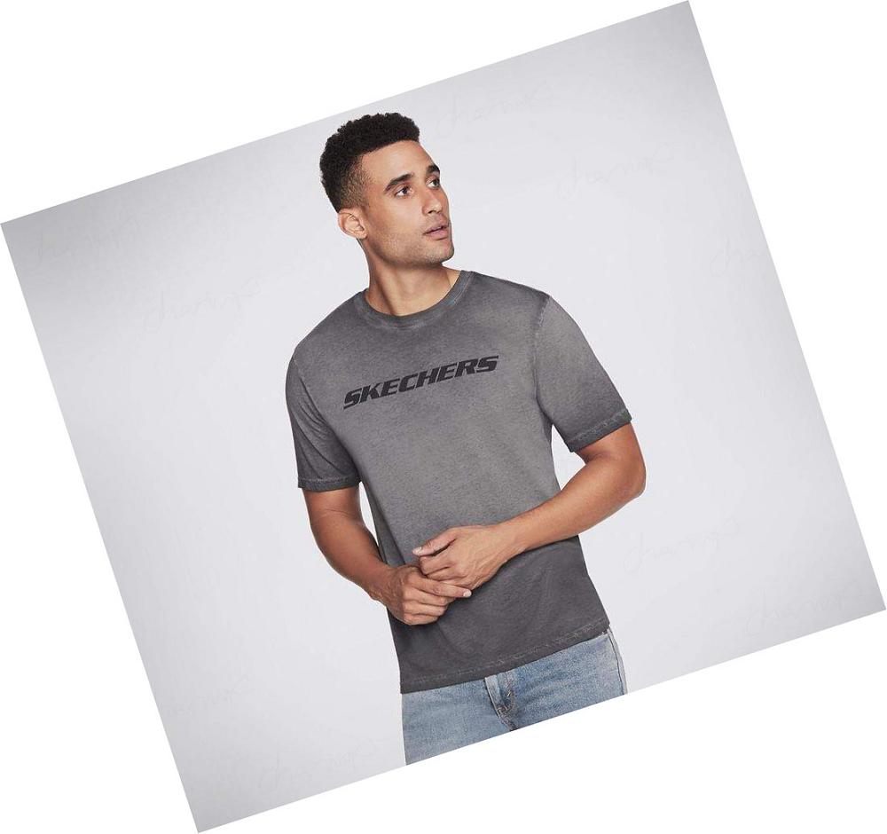 Camiseta Skechers Apparel Breakers Crew Hombre Negras | 3212L_AR