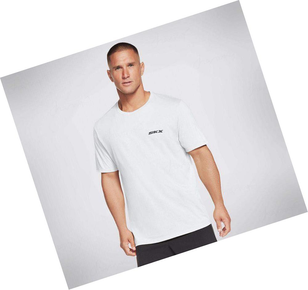 Camiseta Skechers Apparel DRI-RELEASE SKX Hombre Blancas | 301AA_AR