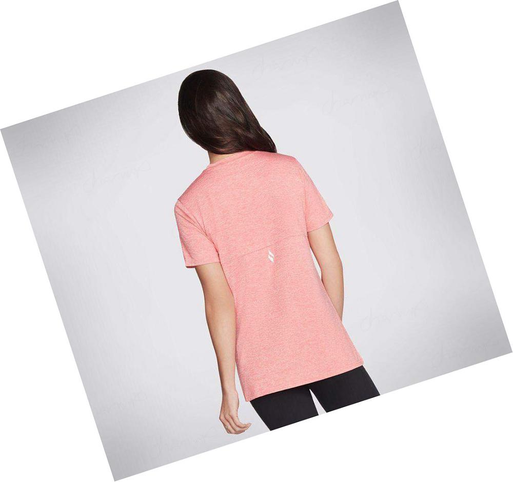 Camiseta Skechers Apparel Diamond Blissful Mujer Coral | A622R_AR