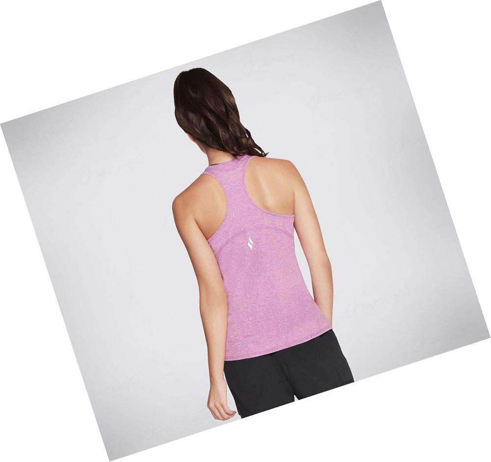 Camiseta Skechers Apparel Diamond Blissful Mujer Rosas | A859D_AR