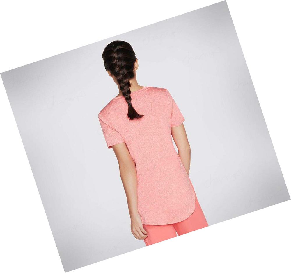 Camiseta Skechers Apparel Diamond Blissful Tunic Mujer Coral | AA598_AR