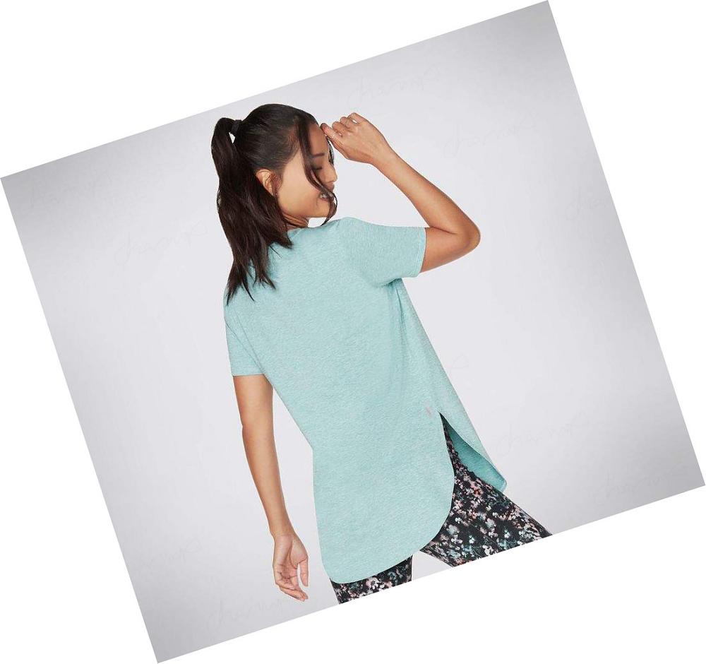 Camiseta Skechers Apparel Diamond Blissful Tunic Mujer Turquesa | AAAAA_AR