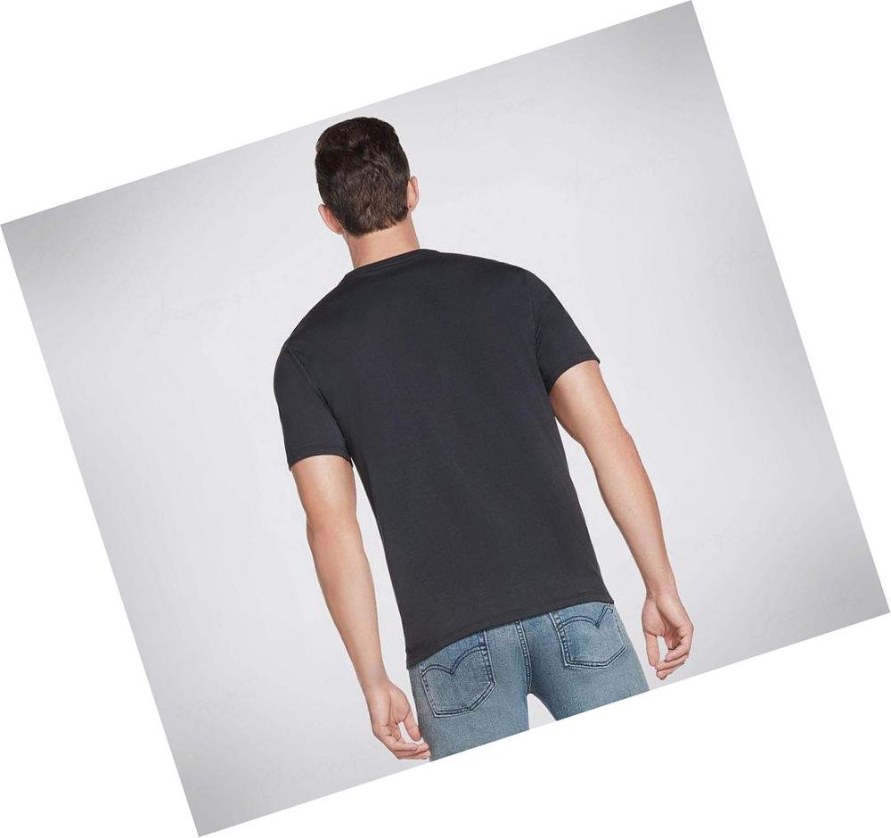 Camiseta Skechers Apparel Made To Go Everywhere Hombre Negras | 3139E_AR