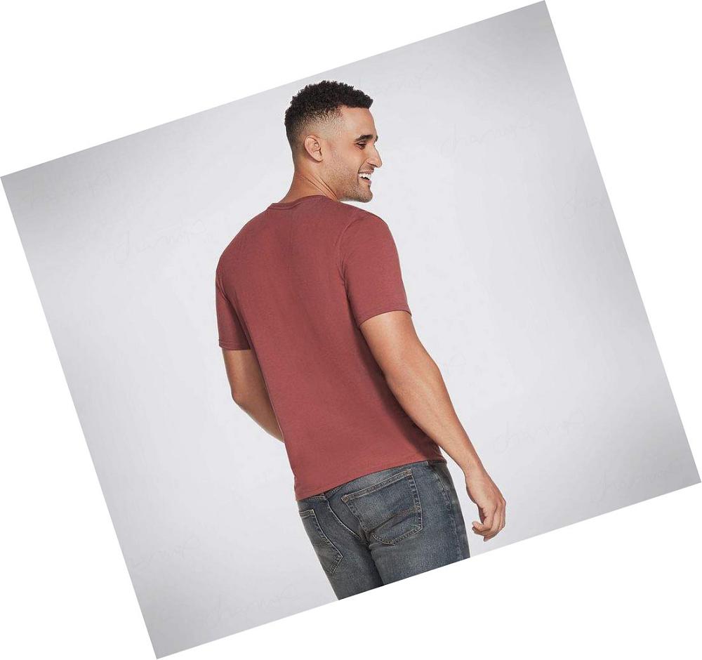 Camiseta Skechers Apparel Made To Go Everywhere Hombre Marrones | 313TD_AR