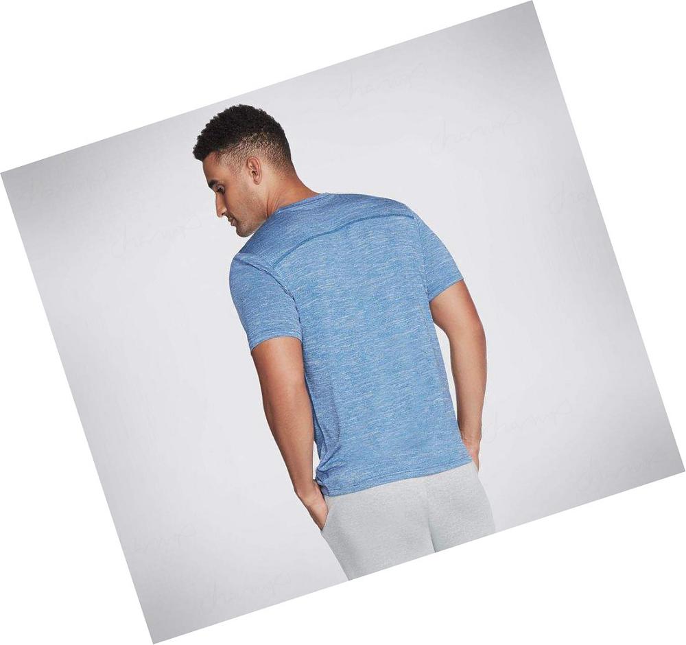 Camiseta Skechers Apparel On the Carretera Hombre Azules | A525P_AR