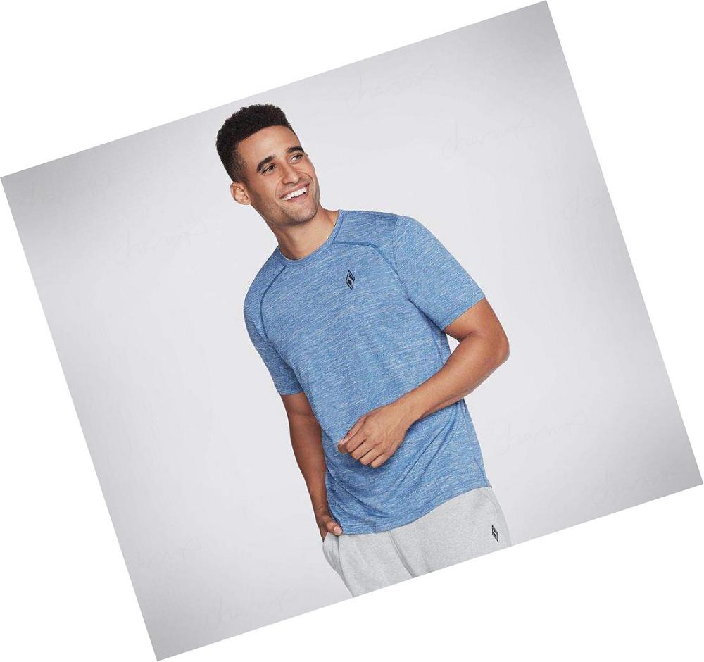 Camiseta Skechers Apparel On the Carretera Hombre Azules | A525P_AR