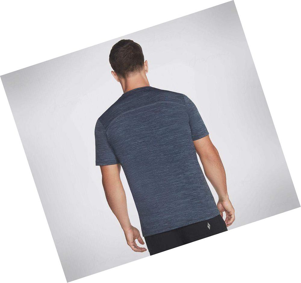 Camiseta Skechers Apparel On the Carretera Hombre Azul Marino | A53TB_AR