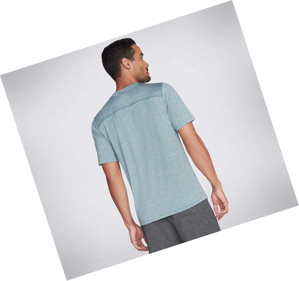 Camiseta Skechers Apparel On the Carretera Hombre Turquesa | AAT50_AR