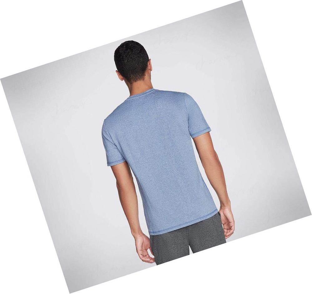 Camiseta Skechers Apparel Skech-Air Hombre Azules | 3162C_AR