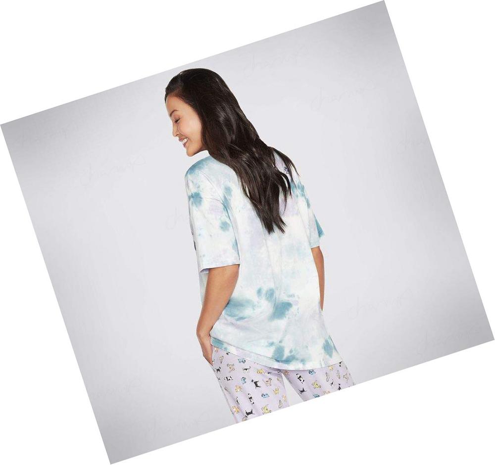 Camiseta Skechers BOBS Rescued Cloud Mujer Multicolor | A6ATE_AR