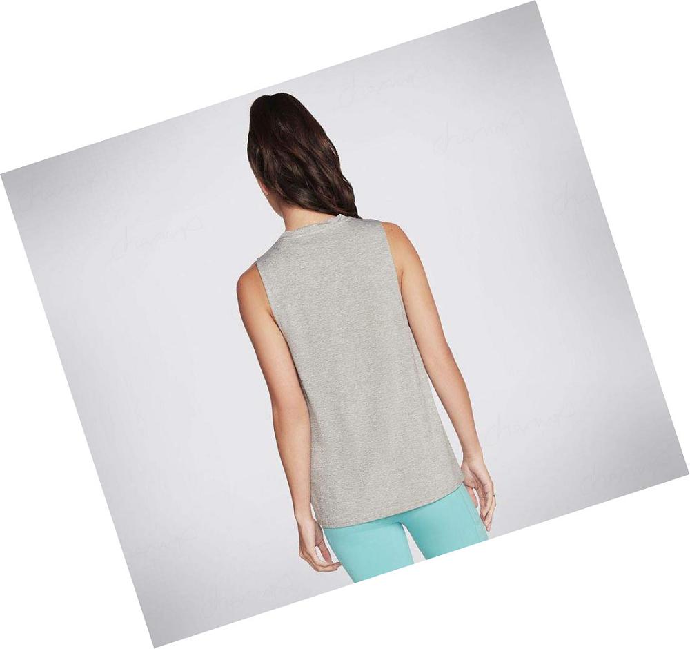 Camiseta Skechers Forever Diamond Mujer Gris | A88AB_AR