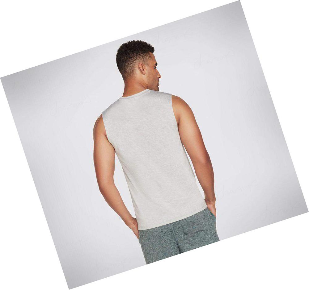 Camiseta Tirantes Skechers Apparel On the Carretera Muscle Hombre Gris | 3100L_AR