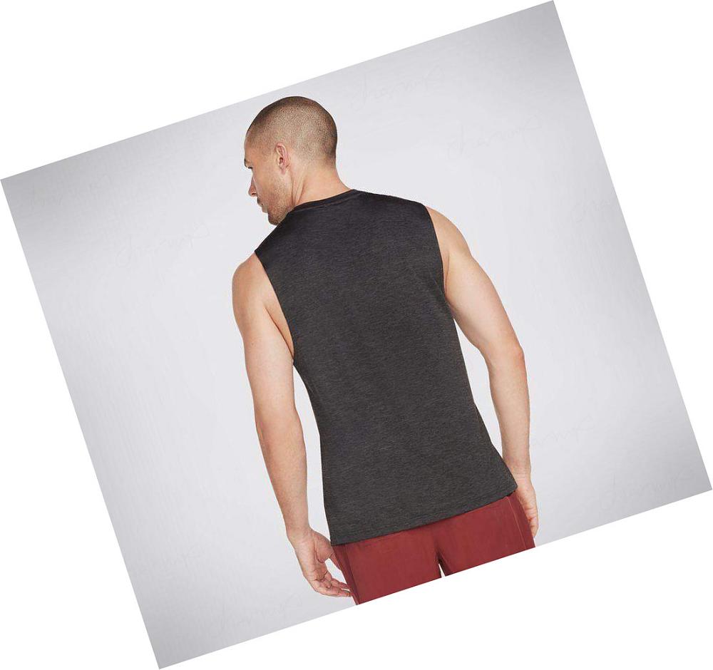 Camiseta Tirantes Skechers Apparel On the Carretera Muscle Hombre Negras | 31250_AR