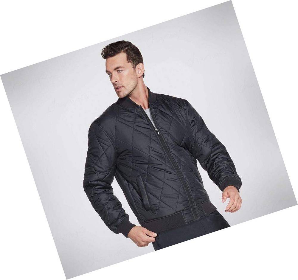 Chaquetas Skechers Apparel Apex Quilted Hombre Negras | AT50R_AR